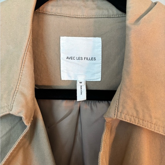 Avec Les Filles Tan Trench Coat - Picture 4 of 6